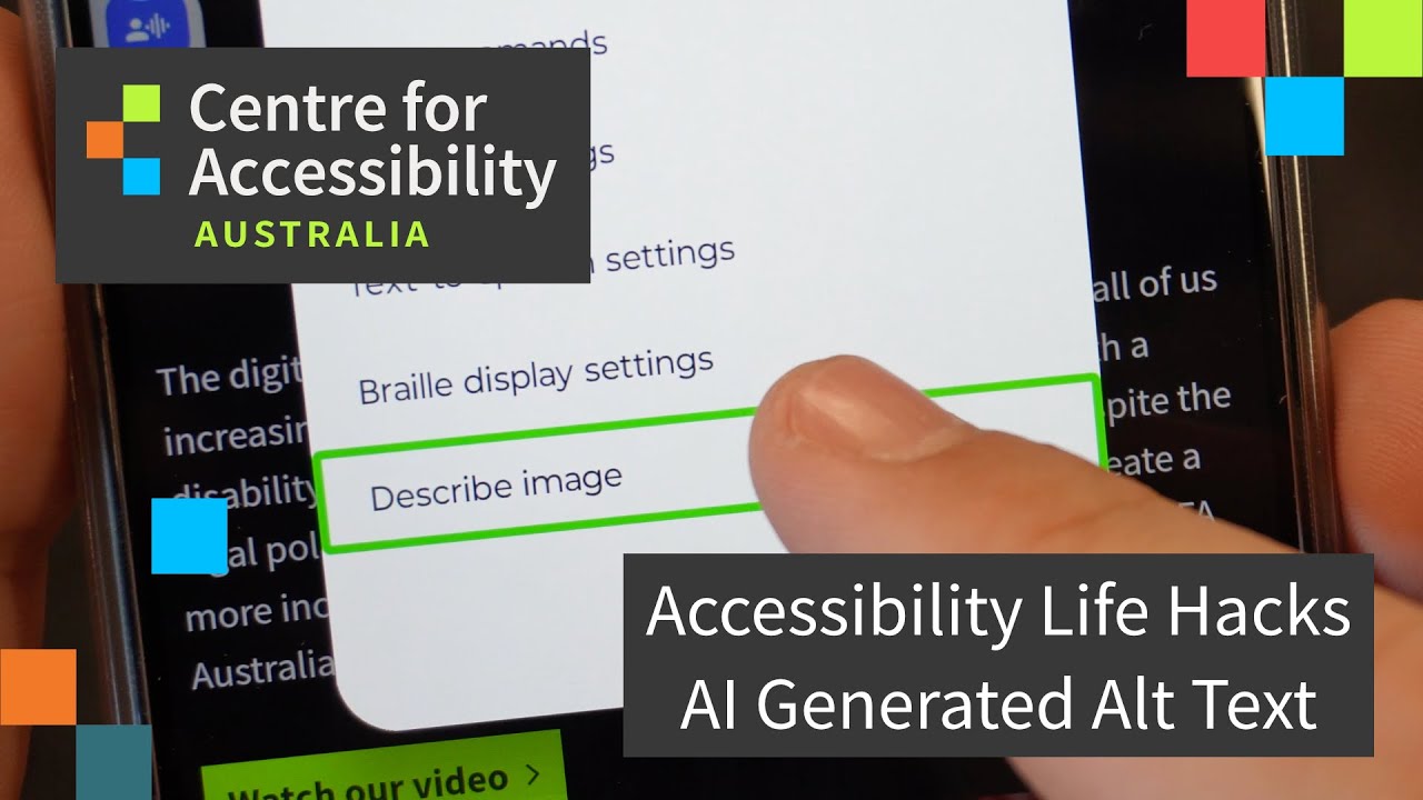 Accessibility Life Hacks - AI Generated Alt Text