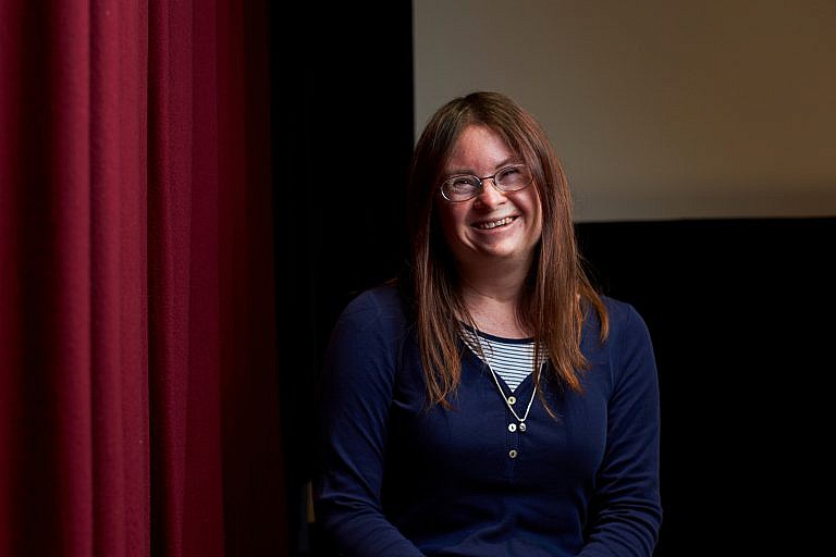 Julia Hales smiling at camera