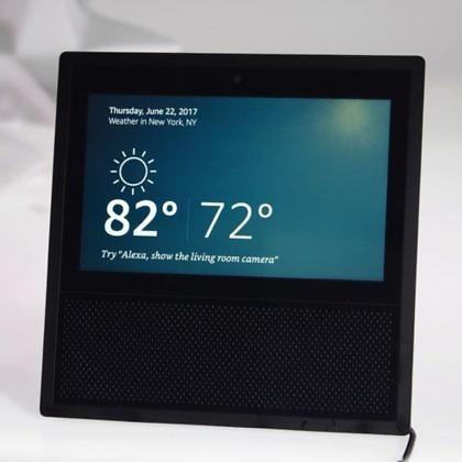 Amazon’s Echo Show lets users tap the screen to access Alexa