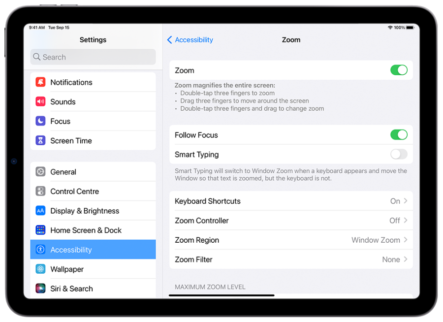 iOS iPad - Centre For Accessibility Australia