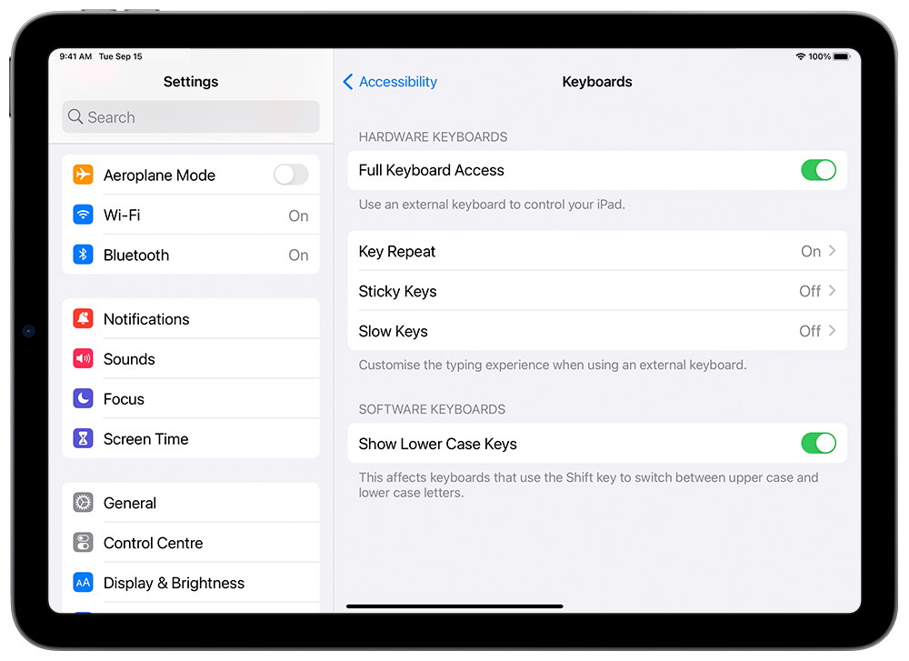 iOS iPad Centre For Accessibility Australia