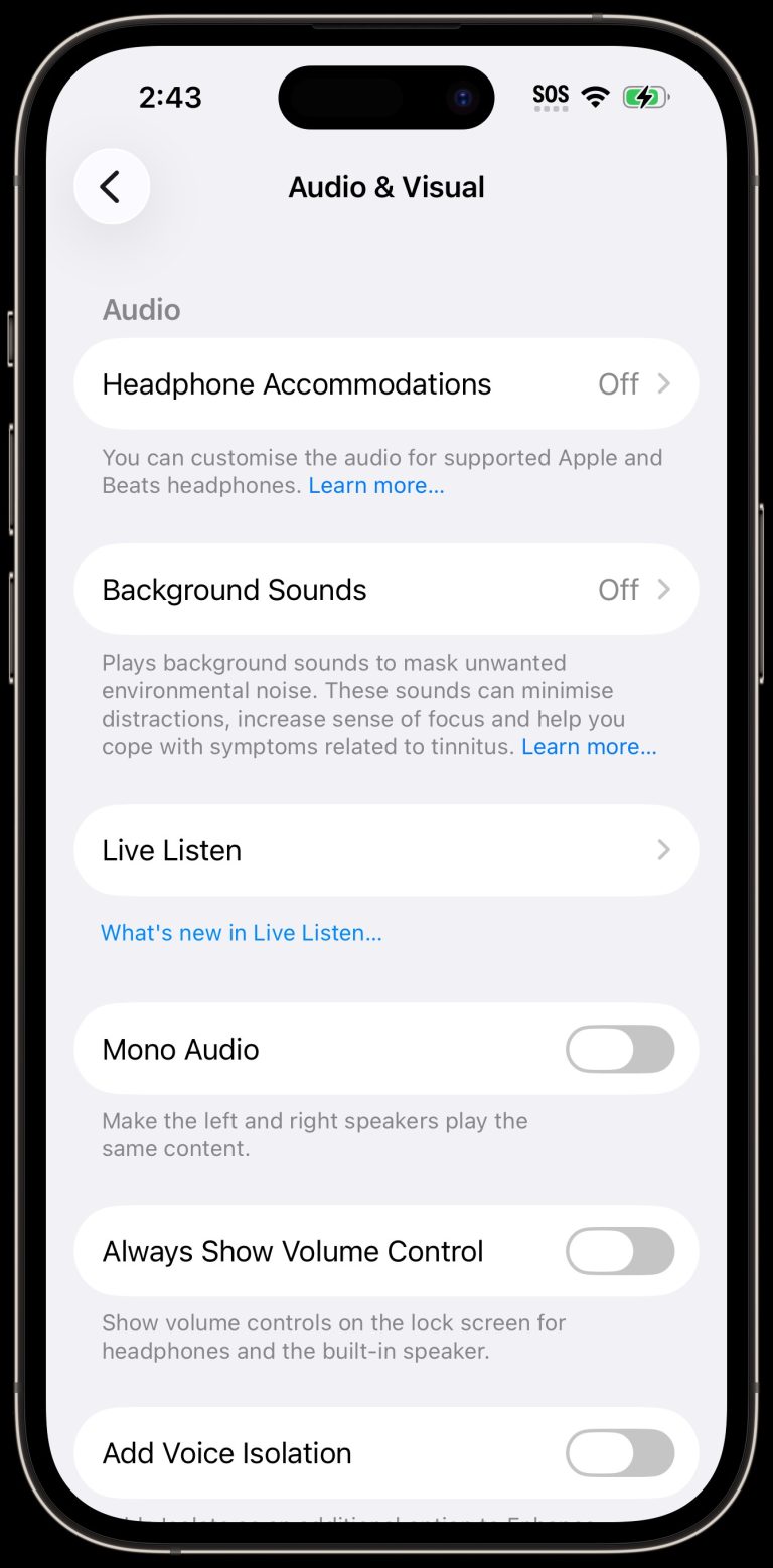iOS iPhone - Centre For Accessibility Australia