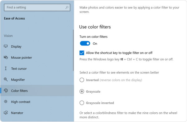 How to Enable Greyscale Mode in Windows 10