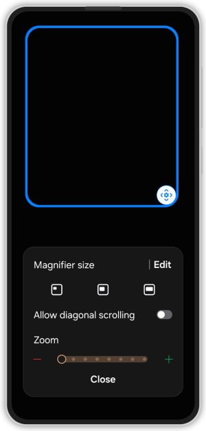 partial screen magnification