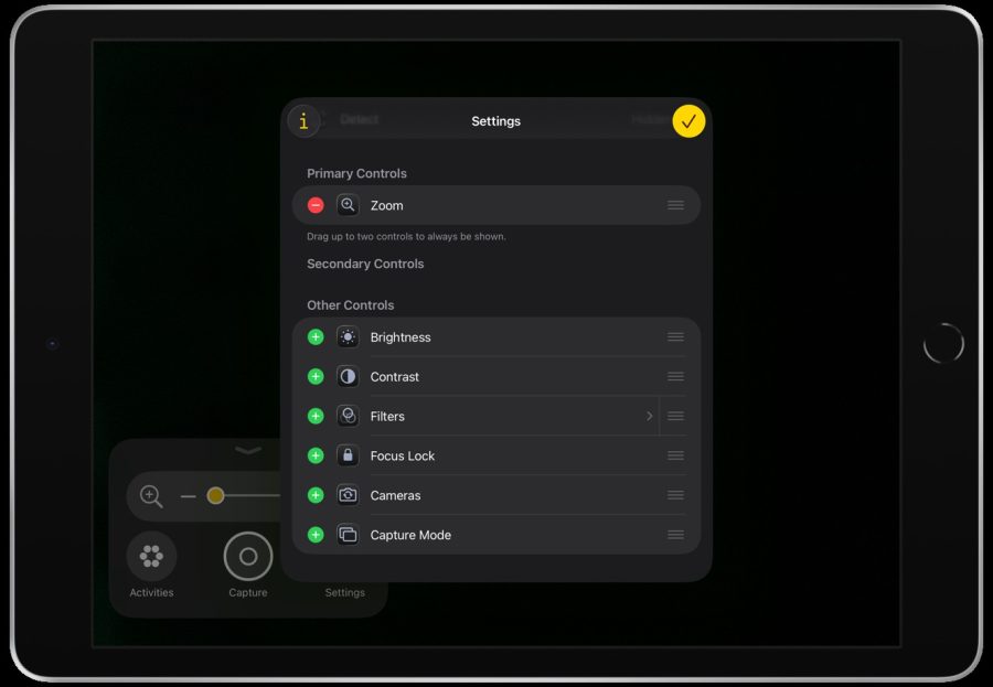 Magnifier Settings screen